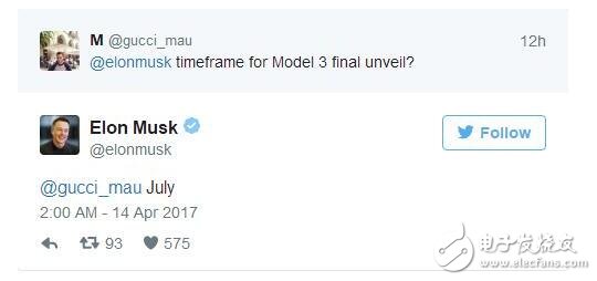 “鋼鐵俠”馬斯克發(fā)話：特斯拉Model 3最終版將在7月發(fā)布！