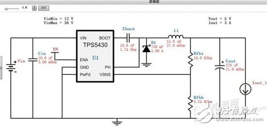 TI WEBENCH：如何設計TPS5430的應用電路？