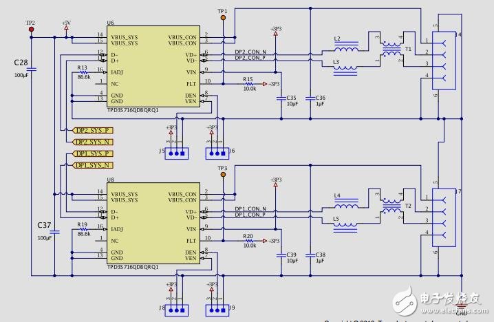 tida-00887：汽車雙2.4端口USB集線器，短電池保護(hù)的參考設(shè)計(jì)