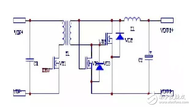 開關電源的損耗主要由3部分組成：功率開關管的損耗，高頻變壓器的損耗，輸出端整流管的損耗。在低電壓、大電流輸出的情況下，整流二極管的導通壓降較高，輸出端整流管的損耗尤為突出。快恢復二極管（FRD）或超快恢復二極管（SRD）可達1.0～1.2V，即使采用低壓降的肖特基二極管（SBD），也會產生大約0.6V的壓降，這就導致整流損耗增大，電源效率降低。