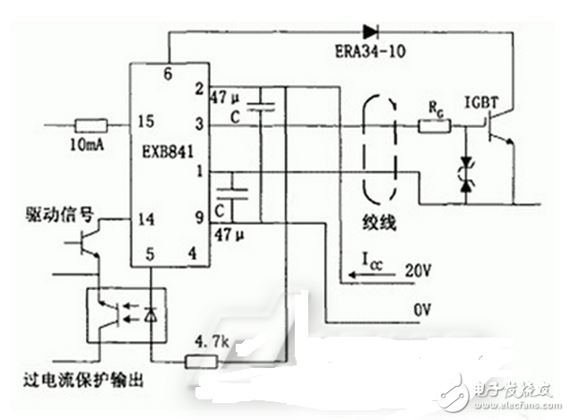 M57959L/M57962L厚膜驅動電路采用雙電源（+15V，-10V）供電，輸出負偏壓為-10V，輸入輸出電平與TTL電平兼容，配有短路/過載保護和封閉性短路保護功能，同時具有延時保護特性。其分別適合于驅動1200V/100A、600V/200A和1200V/400A、600V/600A及其以下的IGBT.M57959L/M57962L在驅動中小功率的IGBT時，驅動效果和各項性能表現優良，但當其工作在高頻下時，其脈沖前后沿變的較差，即信號的最大傳輸寬度受到限制。且厚膜內部采用印刷電路板設計，散熱不是很好，容易因過熱造成內部器件的燒毀。