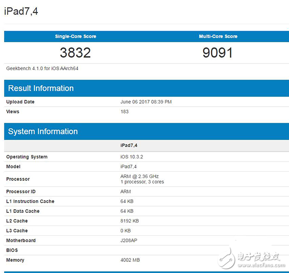 10.5英寸iPad Pro跑分曝光:A10X性能爆炸虐暴A10和驍龍835