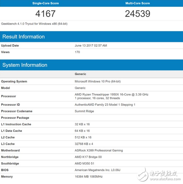 AMD線程撕裂者16核心1950X跑分曝光:八月中旬將正式開賣
