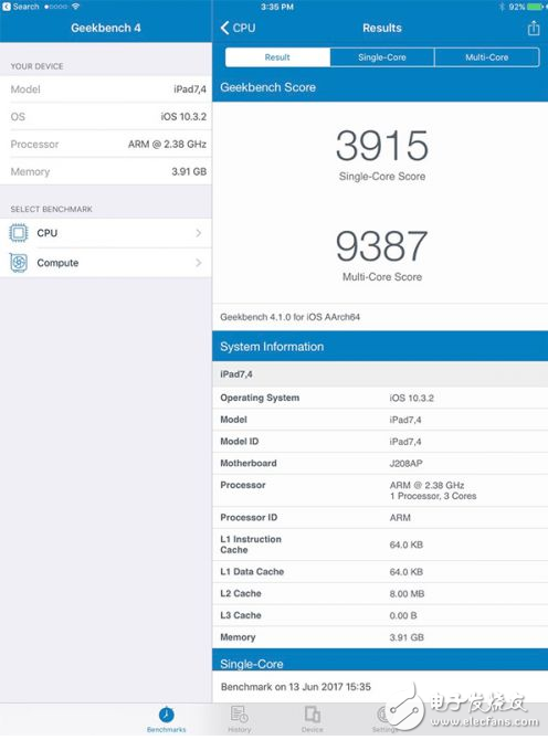 A10X+4GB內存:10.5英寸iPad Pro跑分逆天!