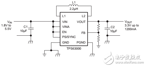 高效單電感與1.8A降壓/升壓變換器開(kāi)關(guān)