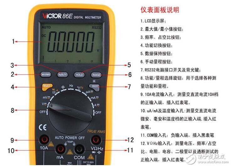 數(shù)字萬(wàn)用表使用方法及測(cè)試電流、電容、二極管的方法解析