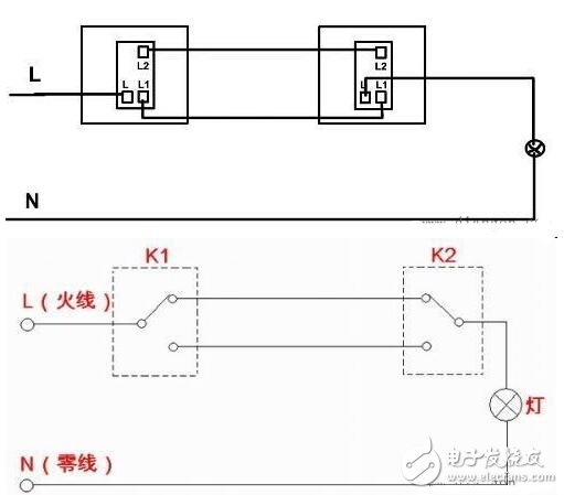 雙控開關(guān)接線圖_雙控開關(guān)接線操作教學(xué)