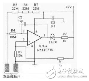 簡易觸摸開關電路圖大全（可控硅/電阻橋/單金屬片觸摸開關電路）