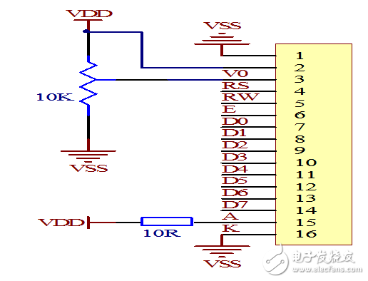 lcd1602中文資料分享：lcd1602接線圖_lcd1602與單片機連接圖