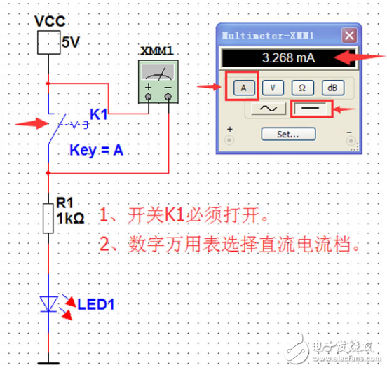 Multisim 11.0 LED手電筒電路設計與仿真