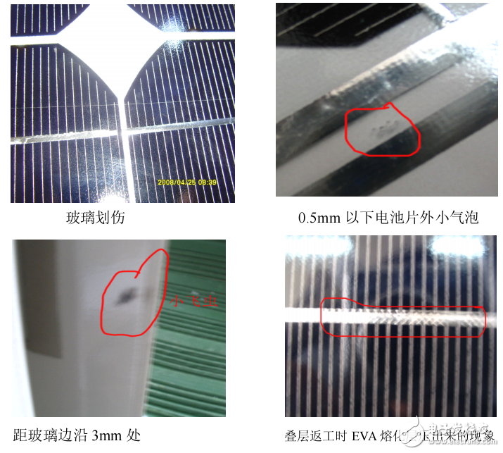 太陽(yáng)能光伏組件不良現(xiàn)象解剖示例
