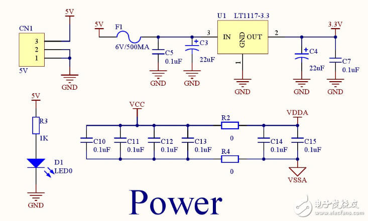 stm32f103rct6最小系統原理圖