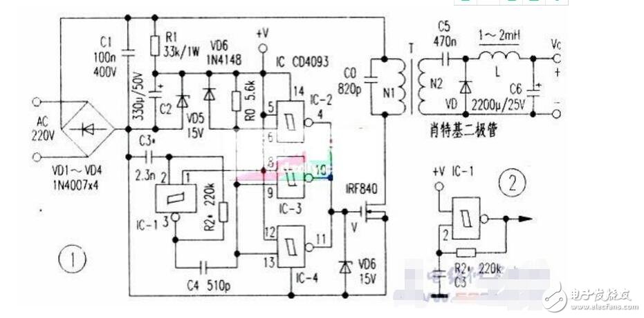 cd4093制作實用開關電源