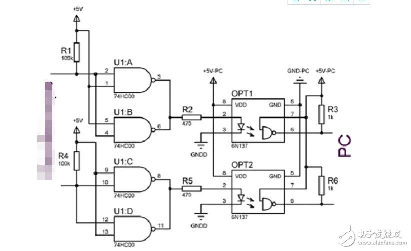 74ls00的引腳圖及應用電路