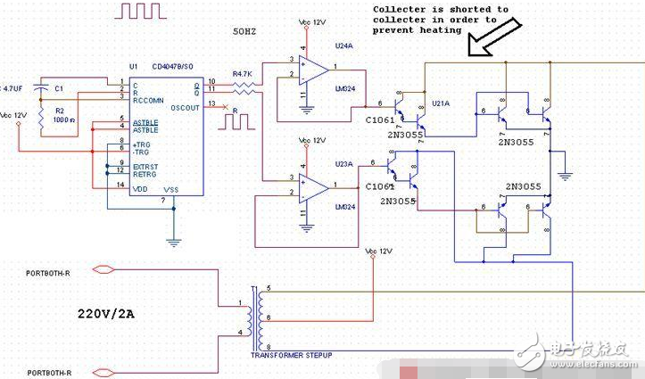 cd4047應用電路圖解（信號控制電路圖、逆變器電路圖）