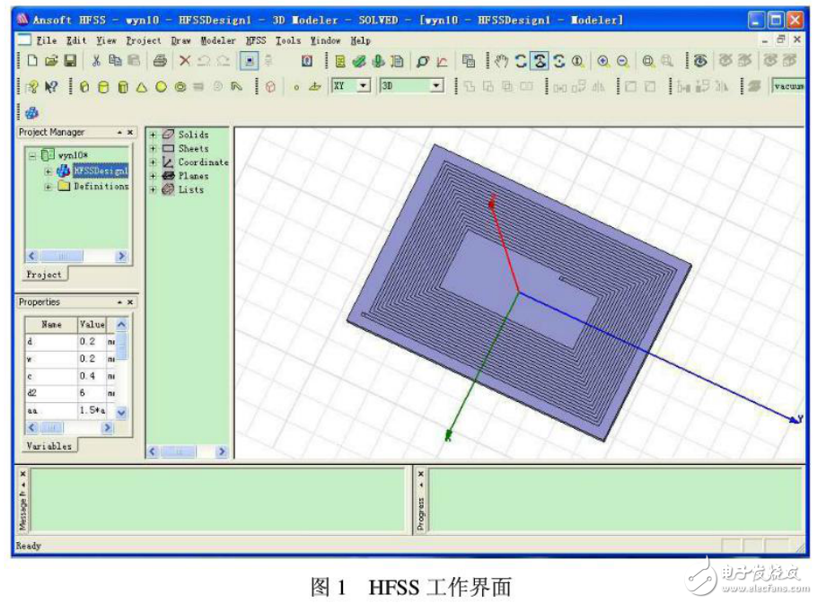 HFSS仿真工具的介紹及NFC天線的設計