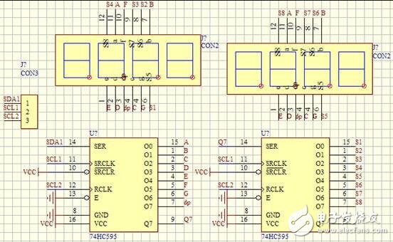 74hc595級聯電路及原理解析