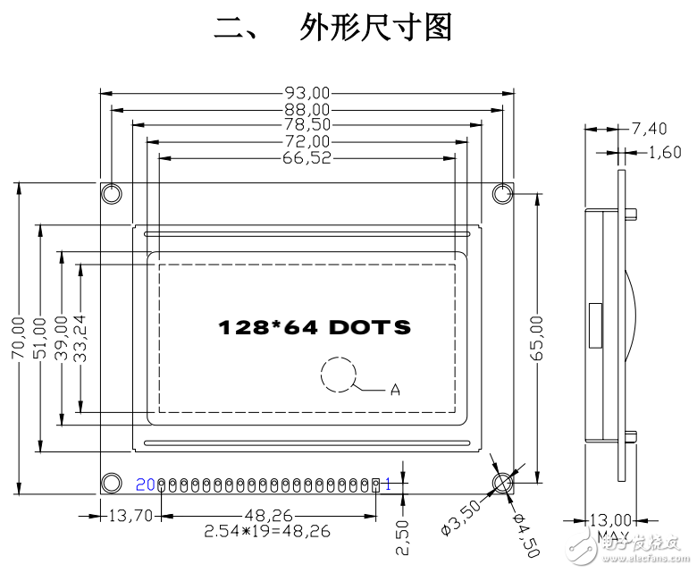 12864中文和圖形點陣液晶顯示模塊的介紹及使用說明