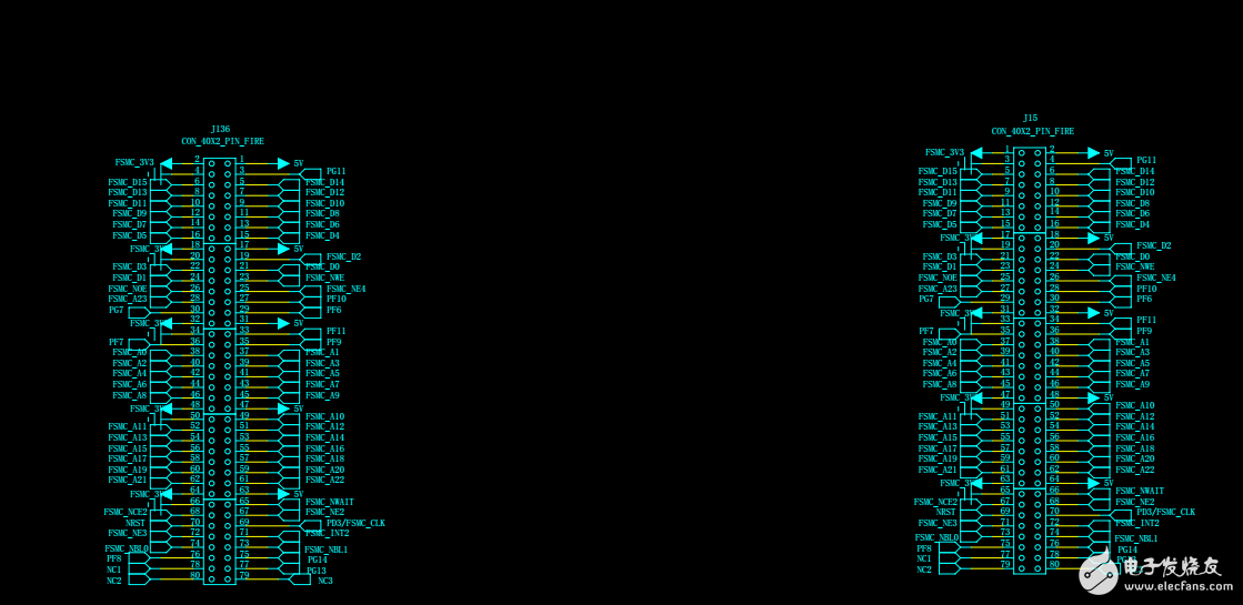 內存模塊(SRAM-NOR-NAND)原理圖