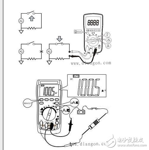 數(shù)字萬(wàn)用表測(cè)電流原理_數(shù)字萬(wàn)用表怎么測(cè)電流_數(shù)字萬(wàn)用表測(cè)電流圖解