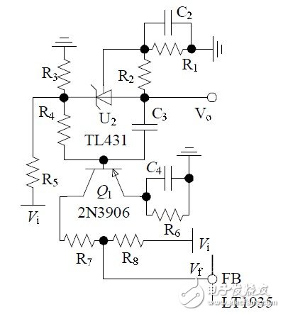 圖11 補償網(wǎng)絡硬件電路圖