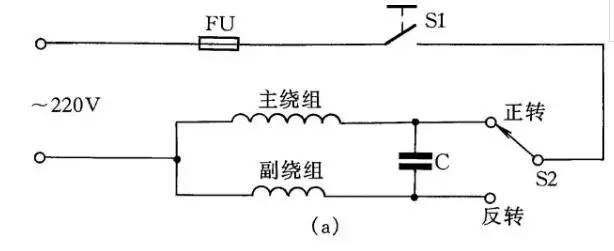 電動機、吹風機接線圖解（含單相電容、三相異步電動機、單三相吹風機）