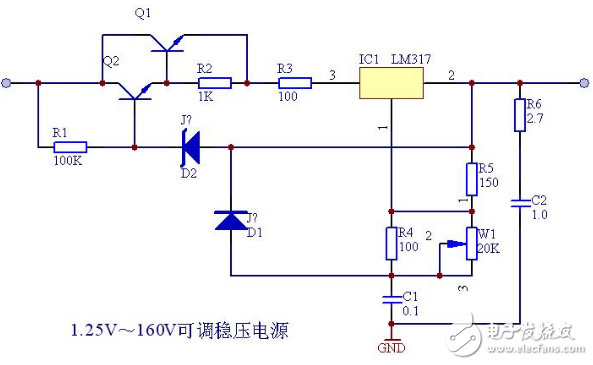 lm317應(yīng)用電路圖匯總（集成電路、擴流電路、穩(wěn)壓電路）