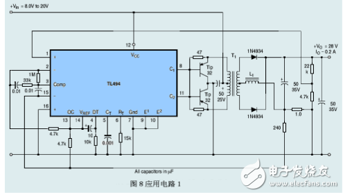 TL494工作原理圖解（引腳功能_內(nèi)部結構_參數(shù)及開關電源電路）