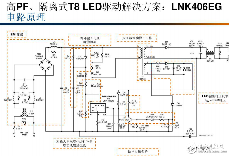 T8 LED照明電源驅(qū)動的設(shè)計(jì)難點(diǎn)與解決方案（圖文解析）