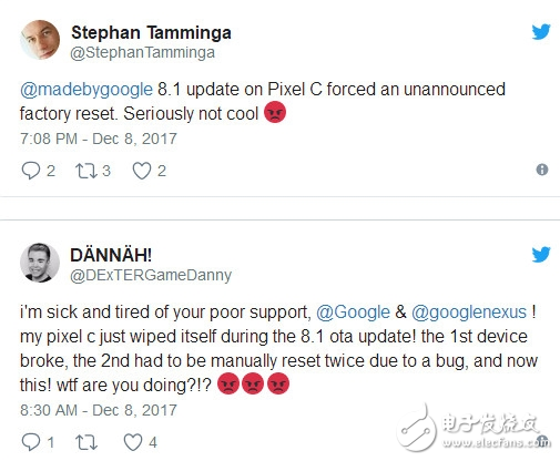 Pixel C平板升級(jí)Android 8.1后,數(shù)據(jù)自動(dòng)擦除