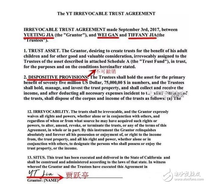 賈躍亭美國信托文件 1 據(jù)律師透露,最后文書的簽訂工作將會是2017年九月底,在文書最后完成以及資金打入指定信托賬號后,整個資金將會和賈躍亭完全無關(guān),我再介紹一下相關(guān)知識。不可撤銷的生前信托(irrevocable living trusts)具備資產(chǎn)保護的功能(簡言之,債主無法追討到此類信托名下的財產(chǎn)),這是可撤銷生前信托功能所不及的,許多人知道這點時,都躍躍欲試,這是人之常情,不過,并非每個人都適合成立不可撤銷的信托。 絕大多數(shù)情形下,要成立不可撤銷的生前信托來保護資產(chǎn),成立人不能是信托管理人,也就是說成立人不能直接碰觸信托本金;在美國加州,成立人要有把握將來不會需要以該信托本金做抵押貸款;雖然加州州準(zhǔn)許成立人撤銷這類信托,但需經(jīng)過所有利害關(guān)系人的書面同意;成立人也不能任意更改信托的重要內(nèi)容。在這些限制下,成立不可撤銷的信托的人經(jīng)常是在成立此類信托后還有足夠流動資產(chǎn)的人,或是有充分跡象(即有高度可能性)會積欠政府巨額醫(yī)療補助或?qū)ν馀e債、而特別需要保護家產(chǎn)的高齡者。 賈躍亭回應(yīng) 對此,賈躍亭發(fā)聲:“呵呵,我今天才發(fā)現(xiàn)在美國這么重要的法律文件,簽名居然可以用“YT”這個簡拼來簽。在這個造謠零成本的自媒體時代,居然也有如此無腦的造假者,而且他的謠文還輕而易舉的被捧為‘10萬+’?!? 與此同時,樂視控股也發(fā)聲明表示,惡意杜撰信托文件,將進行法律訴訟。 以下是聲明內(nèi)容。 2 唉,想想當(dāng)時賈躍亭的造車夢,我只能說“蒙眼狂奔32個月,為它流淚哽咽為它丟了樂視網(wǎng)。”如果當(dāng)初賈躍亭沒有造車,如今的樂視恐怕不容小覷。一步錯步步錯。 當(dāng)初賈躍亭在為大家講述他的造車理想時曾放出豪言:“即使樂視造車萬劫不復(fù),我們也義無反顧?!比缃瘢瑤缀跻徽Z成讖。 3 從卸任樂視網(wǎng)總經(jīng)理,到卸任樂視網(wǎng)董事長。在大堆債務(wù)的裹挾下,如今的他似乎已經(jīng)沒有回頭路可走。 就在辭任樂視網(wǎng)董事長的同日上午,賈躍亭還在微博上進行公開表態(tài),承諾他會負責(zé)到底。即使在這樣的聲明里,他仍然要提到樂視汽車,“懇請大家給樂視一些時間,給樂視汽車一些時間,我們會把金融機構(gòu)、供應(yīng)商以及任何的欠款全部還上。” 延伸閱讀:什么是信托_如何購買信托 什么是信托 信托,初看是金融,再看是法律安排,認真感悟,是人性。信托之所以能夠存在,是基于信任,是基于對人性中善的一面的認知。當(dāng)然,這種信任,也有法律制度的保障做基礎(chǔ)。 信托的本源是“我信任你,把某些資產(chǎn)托付給你去運營和打理,到約定時間你給我一定收益”,受托人背負著信托責(zé)任。 由此可以看出信托的四個基本要素:即信托行為(委托),信托目的(運營和打理資產(chǎn),并獲得收益),信托當(dāng)事人(委托人、受托人),信托財產(chǎn)(委托的資產(chǎn))。 信托的監(jiān)管機構(gòu)是銀監(jiān)會,信托公司屬于非銀行類金融機構(gòu),其業(yè)務(wù)運作均有法律依據(jù),受法律約束。 1 如何購買信托 從推介(俗稱銷售)渠道看,信托產(chǎn)品有兩大渠道:1)信托公司自行銷售;2 )委托外部機構(gòu)銷售 1、信托公司自行銷售 銀監(jiān)會頒布的《信托公司集合資金信托計劃管理辦法》對信托公司的產(chǎn)品退金額設(shè)置了嚴格的限制條件,如不得做廣告、未經(jīng)報備不得異地推介等。這其中,廣告推介限制基本都獲得了良好的遵守(部分監(jiān)管較松地區(qū)有公司打擦邊球),異地推介事實已被突破,監(jiān)管部門也默認?,F(xiàn)在,不少信托公司都成立了獨立的財富管理中心,負責(zé)本公司產(chǎn)品及其他金融產(chǎn)品的銷售。委托外部機構(gòu)銷售 2、銀行渠道 根據(jù)《信托公司集合資金信托計劃管理辦法》,如果信托公司委托外部機構(gòu)銷售,必須委托金融機構(gòu)。在前幾年,銀行和信托公司合作較多,從項目推介到產(chǎn)品銷售都有,因此許多產(chǎn)品由銀行代銷。這是合法合規(guī)的。變化出現(xiàn)在去年年底。當(dāng)時華夏銀行上海嘉定支行違規(guī)代銷一般公司的私募產(chǎn)品,被媒體盛傳為信托產(chǎn)品,信托公司躺槍。后來,銀監(jiān)會要求銀行代銷信托產(chǎn)品,需獲得總行審批,導(dǎo)致銀行代銷渠道,特別是大型銀行代銷渠道菱縮。 3、非銀行金融機構(gòu)渠道 這幾年股市低迷,證券公司營業(yè)部業(yè)務(wù)不景氣,而這邊廂信托欣欣向榮,收益率高,又穩(wěn)定,還有剛性兌付,吸走不少投資者和資金。鑒于此,證券公司與其被動,不如主動應(yīng)對,化身理財咨詢,代理銷售信托產(chǎn)品。但去年資管產(chǎn)品出臺后,證券公司優(yōu)先銷售自己公司資管部門發(fā)行的資管產(chǎn)品,這一渠道也受到較大影響。 4、非金融機構(gòu) 這個就是灰色渠道了?,F(xiàn)在眾多投資咨詢公司等一般工商企業(yè),實際也在代銷信托產(chǎn)品,而且占比極大,形成規(guī)模,監(jiān)管部門也默認了這一現(xiàn)實。從風(fēng)險角度,金融機構(gòu)代銷信托產(chǎn)品,因為多是自己客戶,需要長期維護,且有監(jiān)管,一般較為謹慎,自身內(nèi)部會對產(chǎn)品進行一定審查。而廣大非金融機構(gòu)第三方,則以盈利為第一要務(wù),對風(fēng)險基本不重視。為了提高代銷競爭力,這些第三方把從信托公司獲取的傭金,直接切分一部分出來給投資者,而且是簽約打款后就直接給現(xiàn)金。這種做法,反過來對信托公司形成了惡性競爭。信托公司有必要在產(chǎn)品收益率設(shè)置上規(guī)避這一問題。