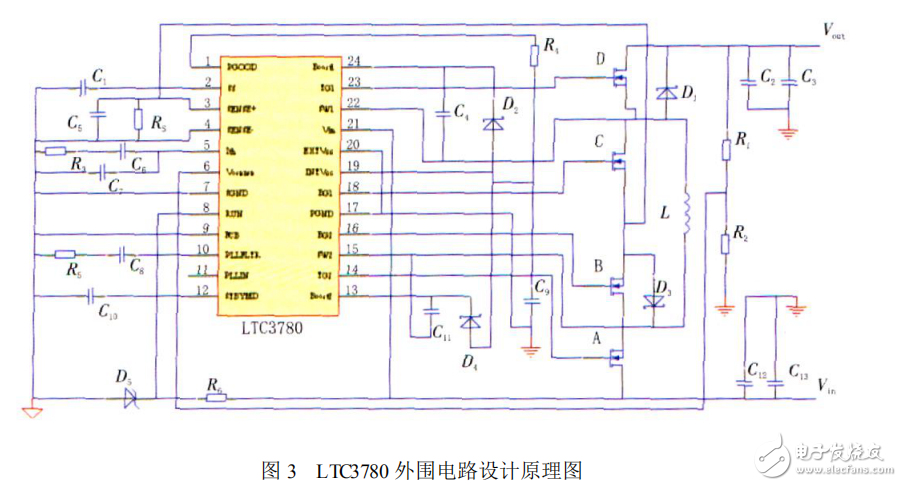 電源轉換模塊LTC3780的工作性能仿真分析
