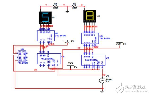 74ls160設(shè)計60進制計數(shù)器 