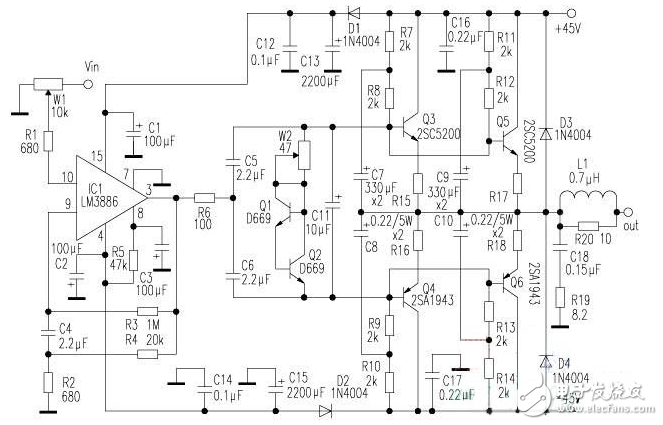 lm3886介紹_lm3886功放電路圖分享