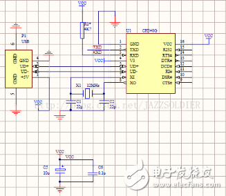 ch340g典型應用電路