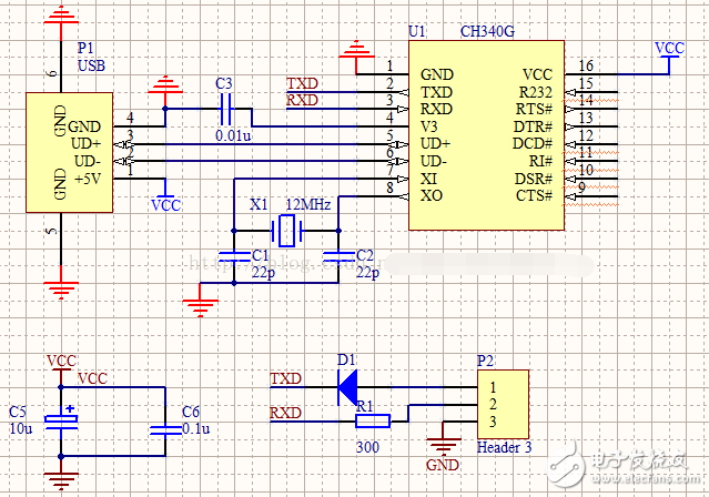 CH340g電路設(shè)計注意事項