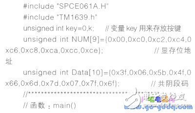 TM1639應用程序設計（SPCE061A單片機）