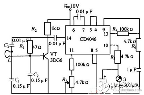 cd4046應(yīng)用電路圖大全（金屬探測儀/頻率計(jì)/充電器/信號發(fā)生器）