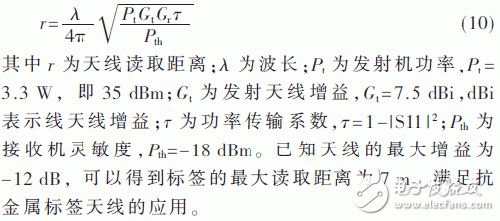 設計應用超高頻（UHF）的小型無源屬射頻識別（RFID）電子標簽天線