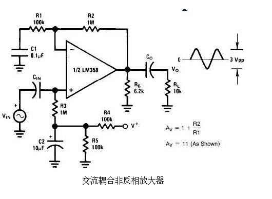 6種簡(jiǎn)單電路圖之LM358應(yīng)用電路圖（直流耦合低通RC有源濾波器 低漂移峰值檢測(cè)器）